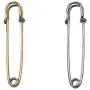 6 PCS 4 Inch Large Electroplating Alloy Bright Metal Safety Pins Scarves Buckle Shawl Clip Jewelry Brooch DIY Accessories for Clothing Locking Ornament Color Random