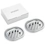 Stainless Steel Soap Dish Durable for Many Years, Brushed Metal Soap Holder with Draining Tray for Bathroom Shower, Bathtub, Kitchen Sink (2-pack)