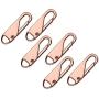 6pcs Zipper Pulls Universal Metal Handle Repair Parts Replacement, for Jacket,Coat,Luggage,Backpack,Handbag(Rose Gold)