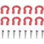 VERBAY RC Car Trailer Buckle, 12 Pcs Metal Tow Shackle Rescue Lock Catch for RC Climbing Crawler Car Accessory Parts