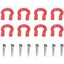 VERBAY RC Car Trailer Buckle, 12 Pcs Metal Tow Shackle Rescue Lock Catch for RC Climbing Crawler Car Accessory Parts
