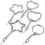 BronaGrand 30 Pieces Metal Key Rings with Extend Key Chains and Screw Eye Pins for Crafting,5 Styles BronaGrand 30 Pieces Metal Key Rings with Extend Key Chains and Screw Eye Pins for Crafting,5 Styles