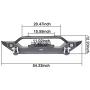 Hooke Road Wrangler TJ Rear Bumper with Tire Carrier + Front Bumpers Combo Compatible with Jeep Wrangler TJ 1997-2006
