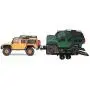 V GEBY RC Trailer, 1/10 RC Crawler Truck Spare Parts RC Wheel Type Heavy Duty Metal Trailer Dual Axle RC Model Hop-ups