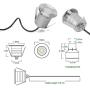 LED Step Lights, 3W Low Voltage Outdoor Landscape Lights for Driveway Deck Stair Step Fence, IP67 Waterproof, Operate with 12-24V DC, 3000K Warm White, Pack of 4 with Embedded Parts