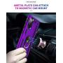 Galaxy S20 FE (6.5 inch) Case, Magnetic Shockproof 360 Degree Rotating Metal Ring Holder for Car Mount with Back Stand Case for Galaxy S20FE - 5G 2020 (Purple)