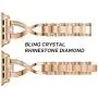 Yolovie Stainless Steel Band Compatible for Apple Watch Bands 40mm 38mm Women Rhinestone Bling Wristband Metal Bracelet Sport Strap with Removal Links for iWatch Series 5 4 3 2 1 - Rose Gold