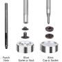 Alapaste Heavy-Duty Snap Fastener Tool Kit 40 Sets Bronze Snap Fastener Tools Leather Button Tool Press Studs with 5 Pieces Fixing and Repairing Tools Snap Installation Set Hand Tools