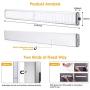 MOSTON Super Bright Rechargeable Closet Light 78LED, Homelife Motion Sensor LED Lights Under Cabinet Stick on Anywhere with Built-in Magnetic