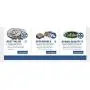 CRK14024 FRONT 327.7 mm + REAR 320 mm Premium OE 5 Lug [4] Rotors + [8] Quiet Low Dust Ceramic Brake Pads + Clips