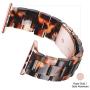 Light Apple Watch Band - Fashion Resin Comfortable iWatch Band Compatible with Stainless Steel Buckle for Apple Watch Series SE Series 6 Series 5 Series 4 Series 3 2 1 (Tortoise Stone New, 38mm/40mm)