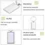 PH PandaHall 10pcs Sublimation Blanks Keychains Rectangle Sublimation Transfer Blanks with Metal Round Key Rings for Heat Press