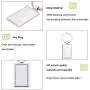 PH PandaHall 10pcs Sublimation Blanks Keychains Rectangle Sublimation Transfer Blanks with Metal Round Key Rings for Heat Press