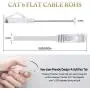 Cat6 Flat Ethernet Cable, 50 FT Computer LAN Internet Network Cable, Patch Cord with Clips with Snagless Rj45 Connectors for PS4, Xbox one, Switch, IP Cameras, Modem, Printers, Router -White Cat6 Flat Ethernet Cable, 50 FT Computer LAN Internet Network Cable, Patch Cord with Clips with Snagless Rj45 Connectors for PS4, Xbox one, Switch, IP Cameras, Modem, Printers, Router -White