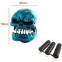 Lunsom Skull Shift Knobs Resin Shifter Head Most Car Transmission Shifting Stick Handle Fit Most Automatic Manual Vehicle (Metal Blue)