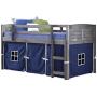 DONCO KIDS Louver Loft Bed, Twin, Antique Grey