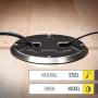 Hubbell-Raco 6239 Floor Kit with Recessed Duplex 15A TR Device and Adjustable Steel Box, Nickel