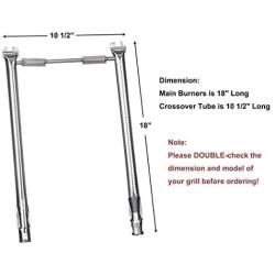 Gas Grill Burner Tubes Pipe Replacement for Weber Spirit 200, Spirit S-210, S-220, Spirit E-210, E-220, Series Gas Grills with Up Front Controls, Stainless Steel, 18'', 69785