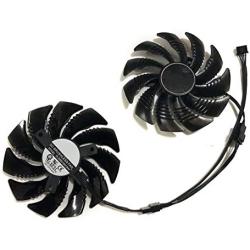 2pcs/Set 87MM PLD09210S12HH RX570 RX580 aorus GPU Cooler Cooling Fan for GIGABYTE RX 580/570 AORUS Grahics Card VGA Replacement (1 Pair PLD09210S12HH)