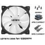 uphere 3-Pack Long Life Computer Case Fan 120mm Cooling Case Fan for Computer Cases Cooling 15LED White,15W3-3