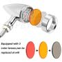 PBYMT Motorcycle Bullet Turn Signal Light Amber Lamp Compatible for Chopper Bobber Cruiser Honda Suzuki Kawasaki Yamaha Harley BMW and More (Chrome Housing)