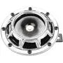 Novelbee 12V 110db Electric Super Horn with Bracket,High Tone and Low Tone Metal Twin Horn Kit for Boat,Car,Truck,Motorcycle (Silver)