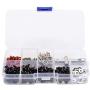 Readytosky RC Car Screws Box Repair Tool Kit 1/10 Scale Bend Body Clips Pins Accessories Set for 1/10 HSP RC Car DIY Kits(270PCS)