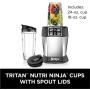 Ninja BL480D Nutri 1000 Watt Auto-IQ Base for Juices, Shakes & Smoothies Personal Blender, 18 and 24 Oz, Black/Silver