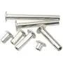 XLX 220PCS(110 Set) M5 7 Species Stainless Flat Head Rivet Hollow Binding Screws T-Shape Round Docking Rivet Assortment Kit for Scrapbook Album Binding and Leather Repair XLX 220PCS(110 Set) M5 7 Species Stainless Flat Head Rivet Hollow Binding Screws T-Shape Round Docking Rivet Assortment Kit for Scrapbook Album Binding and Leather Repair