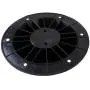 Class A Customs | 2 Pack | 27.5'' Black Metal Table Leg, with 2 Black Surface Mount Plastic Bases (2 Black Legs, 4 Black Surface Mount Bases)