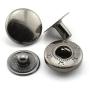 120 Sets 10mm Metal Snap Fasteners Press Stud Rounded Sewing Rivet Buttons Clothing Leather Craft DIY Poppers Black