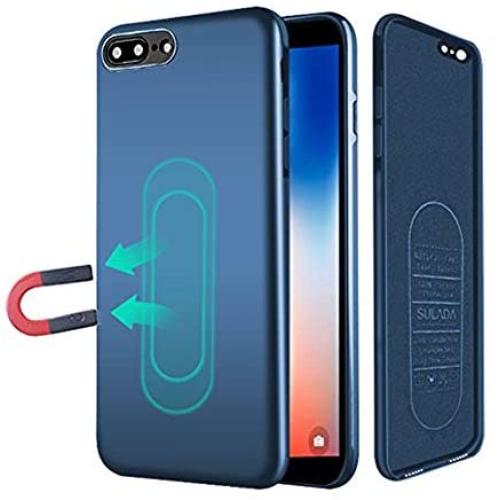 Case for iPhone SE 2020/ iPhone 7/8,Ultra Thin Magnetic Phone Case for Magnet Car Phone Holder with Invisible Built-in Metal Plate,Soft TPU Shockproof Anti-Scratch Protective Cover 4.7[Blue]