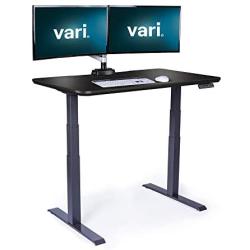 Vari Electric Standing Desk 48'' x 30'' - Dual Motor Sit to Stand Desk - Push Button Memory Settings - Solid Top with 3-Stage Adjustable Steel Legs - Work or Home Office Desk