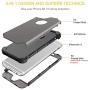 BENTOBEN iPhone 6S Case, iPhone 6 Case, 3 in 1 Heavy Duty Rugged Hybrid Hard PC Cover Soft Silicone Bumper Shockproof Anti Slip Impact Resistant Protective Case for iPhone 6/6S (4.7 inch), Gunmetal