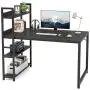 Cubicubi Computer Desk 47 inch with Storage Shelves Study Writing Table for Home Office,Modern Simple Style,Black Cubicubi Computer Desk 47 inch with Storage Shelves Study Writing Table for Home Office,Modern Simple Style,Black