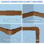 One-Cord Channel Cable Concealer - CMC-03 Cord Cover Wall Cable Management System - 125'' Cable Hider Raceway Kit for a Power Cord, Ethernet Cable, Speaker Wire - 8X L15.7in, W0.59in H0.4in, Brown