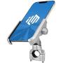 ILM Upgraded Bike Motorcycle Phone Mount Aluminum Bicycle Cell Phone Holder Accessories Fits iPhone X Xs 7 7 Plus 8 8 Plus iPhone 6s 6s Plus Galaxy S7 S6 S5 Holds Phones up to 3.7'' Wide (Silver)