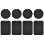 Metal Plates for Magnetic Car Mount,Nekteck Replacement Metal Plates with Strong Adhesive for Magnetic Air Vent Phone Car Mount Holder,GPS Holder, 4 Rectangulars and 4 Rounds, 8 Pack, Black