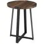 Walker Edison Anastasia Modern Metal Wrap X Base Accent Table, 18 Inch, Dark Walnut Walker Edison Anastasia Modern Metal Wrap X Base Accent Table, 18 Inch, Dark Walnut