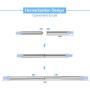 Reusable Straws Telescopic Metal Travel Straws - Anpro Stainless Steel Drinking Straws, Portable Collapsible Straw with Case & Key chain & Cleaning Brush, 3 Pack