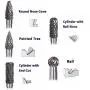 Tonsiki 5 Pieces 10mm Head Tungsten Carbide Rotary Burr Carving Bit Set with 1/4 Inch(6mm) Shank for DIY Woodworking, Carving, Engraving, Drilling Tonsiki 5 Pieces 10mm Head Tungsten Carbide Rotary Burr Carving Bit Set with 1/4 Inch(6mm) Shank for DIY Woodworking, Carving, Engraving, Drilling
