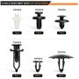 GOOACC 166 Pcs Car Retainer Clips &Screw Grommets - 12 Most Popular Sizes & Applications for GM Toyota Honda Nissan Mazda - Bonus Fastener Remover