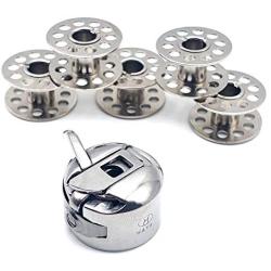 Addicted DEPO Bobbin Case and 5PCS Metal Sewing Bobbins Suitable for Most Domestic Sewing Machines 15, 15A Class