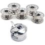 Addicted DEPO Bobbin Case and 5PCS Metal Sewing Bobbins Suitable for Most Domestic Sewing Machines 15, 15A Class