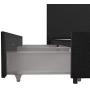 Novogratz Kelly Upholstered Storage Platform Bed - King (Dark Gray Linen)