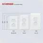 ENERLITES Duplex Receptacle Outlet Wall Plate, Jumbo Outlet Covers, Oversized 1-Gang 5.5'' x 3.5'', Polycarbonate Thermoplastic, 8821O-W, White