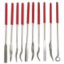 Tvoip 10 Pieces 3x140mm Diamond Mini Needle File Set Hand Tools for Ceramic Glass Gem Stone Hobbies and Crafts Wood and Metal File