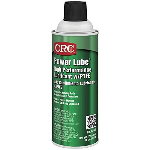 CRC - 3045 Power Lube Industrial High Performance Lubricant with PTFE, 16 oz. (Net weight: 11 oz) Aerosol Can, Light Amber/White CRC - 3045 Power Lube Industrial High Performance Lubricant with PTFE, 16 oz. (Net weight: 11 oz) Aerosol Can, Light Amber/White