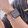 iiteeology Compatible with Rose Gold Apple Watch Band 40mm 38mm, Upgraded Version Solid Slim Metal iWatch Strap for Apple Watch Series 6/5/4/3/SE Rose Gold Women
