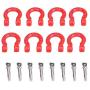 sjlerst 1:10 RC Lock Catch, Portable RC Tow Shackle, Red Aluminum Metal for RC Climbing Crawler Car Accessory Parts